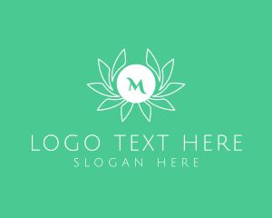 Crop - Flower Stroke Laurel logo design