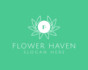 Flower Stroke Laurel  logo design