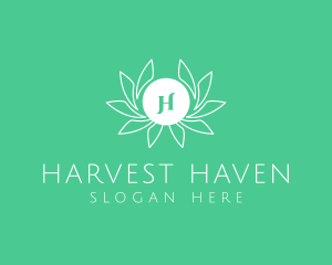 Flower Stroke Laurel  logo design