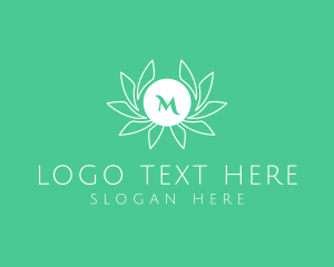 Stroke - Flower Stroke Laurel logo design