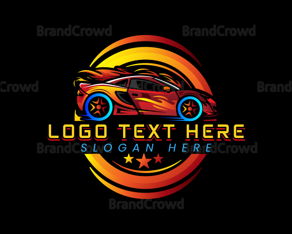 Car Racing Flame Logo