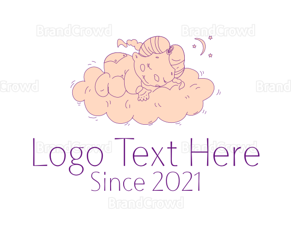 Sleeping Baby Girl Logo