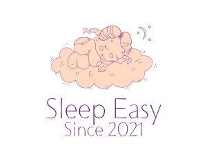 Sleeping Baby Girl  logo design