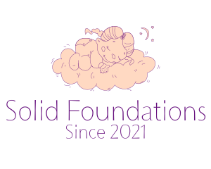 Baby Boutique - Sleeping Baby Girl logo design