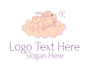 Sleeping Baby Girl  Logo