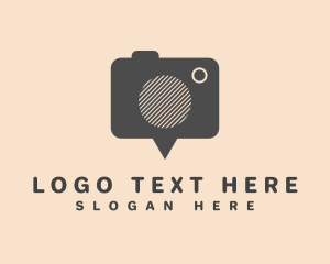 Photographer - Simple Camera Pin logo design