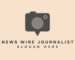 Journalist - Simple Camera Pin logo design