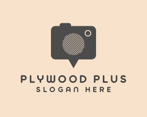 Simple Camera Pin logo design