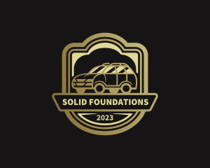 Road Trip - SUV Car Transportation logo design
