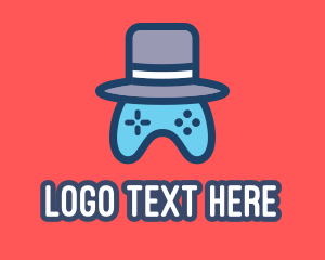 Gamer - Gentleman Video Game Controller logo design