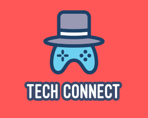 Interactive - Gentleman Video Game Controller logo design
