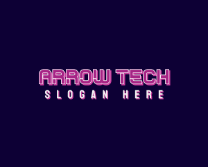 Futuristic Tech Neon logo design