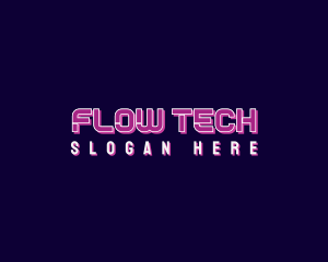 Futuristic Tech Neon logo design