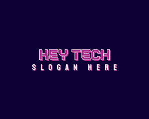 Futuristic Tech Neon logo design