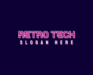 Futuristic Tech Neon logo design