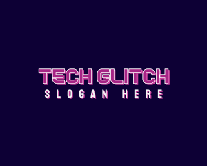 Futuristic Tech Neon logo design