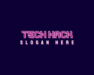 Futuristic Tech Neon logo design