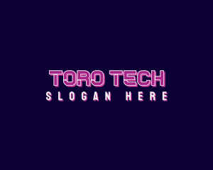 Futuristic Tech Neon logo design