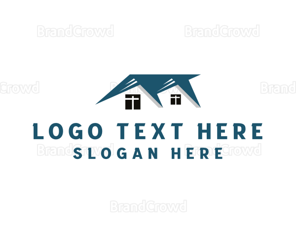 Roofing Home Residential Logo