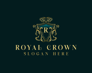 Royalty Crown Shield logo design