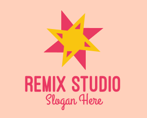 Pink Yellow Star logo design