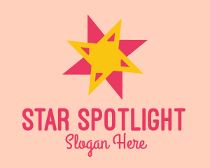 Pink Yellow Star logo design