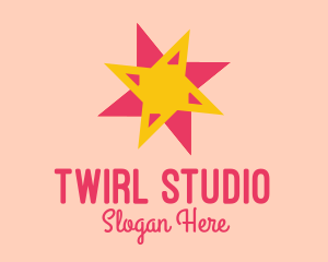 Pink Yellow Star logo design