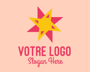 Girl - Pink Yellow Star logo design