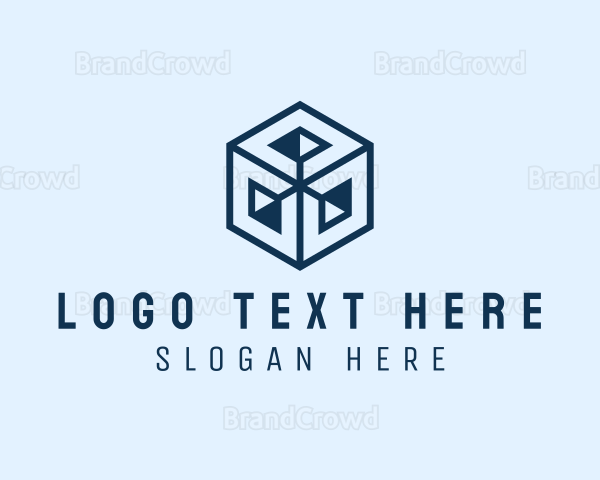 Modern 3D Cube Hexagon Logo