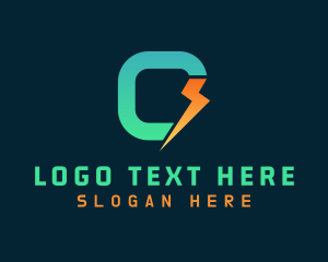 Voltage - Power Energy Letter C logo design