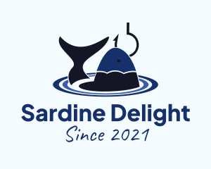 Sardine - Pond Fishing Hook logo design