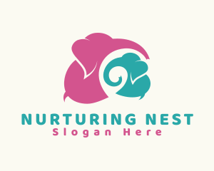 Elephant Baby Nursery logo design