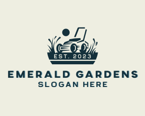 Gardening Lawn Care Mower logo design