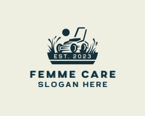 Gardening Lawn Care Mower logo design