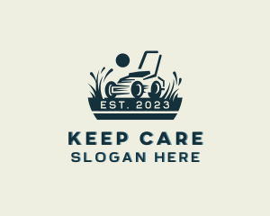 Gardening Lawn Care Mower logo design