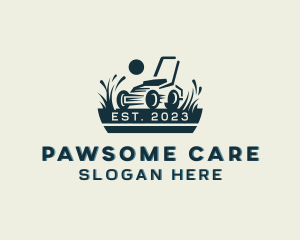 Gardening Lawn Care Mower logo design