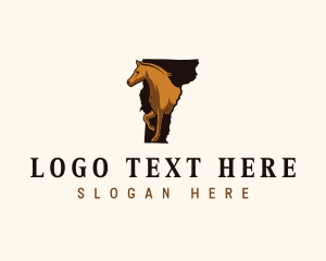 Map - Vermont Morgan Horse logo design