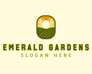 Lawn Landscaping Agriculture logo design