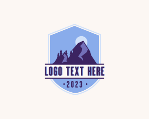 Explore - Outdoor Adventure Mountain Peak logo design