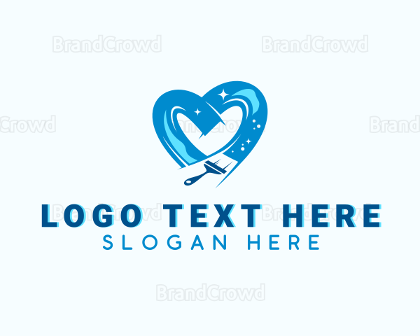 Heart Cleaning Squeegee Logo