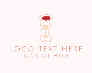 Naked - Minimalist Woman Body logo design