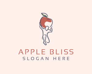 Red Apple Fruit logo design