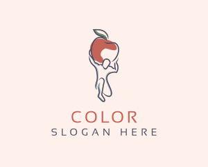 Tropical - Red Apple Fruit logo design