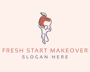 Red Apple Fruit logo design