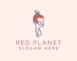 Red Apple Fruit logo design