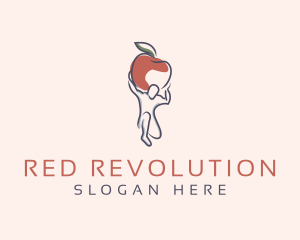 Red Apple Fruit logo design