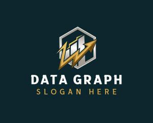 Analytics Arrow Graph logo design