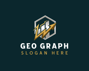 Analytics Arrow Graph logo design