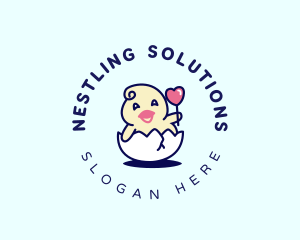 Hatchling - Cute Chick Hatchling logo design