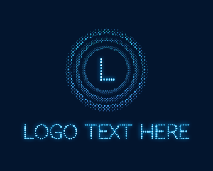 Computer Science - Futuristic Cyber App logo design